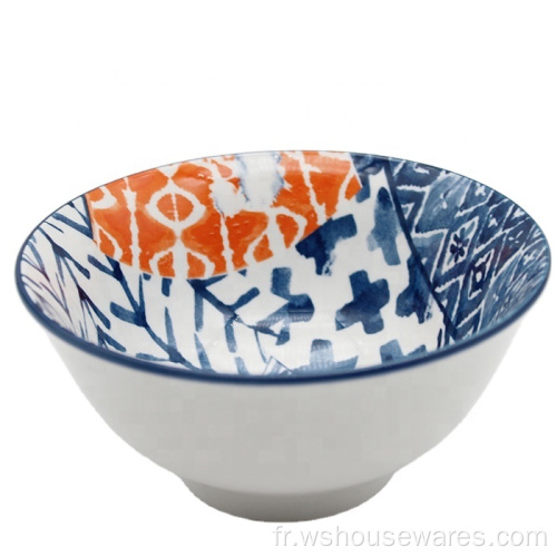 Définir des ensembles de vaisselle d&#39;impression de pad de porcelaine personnalisée